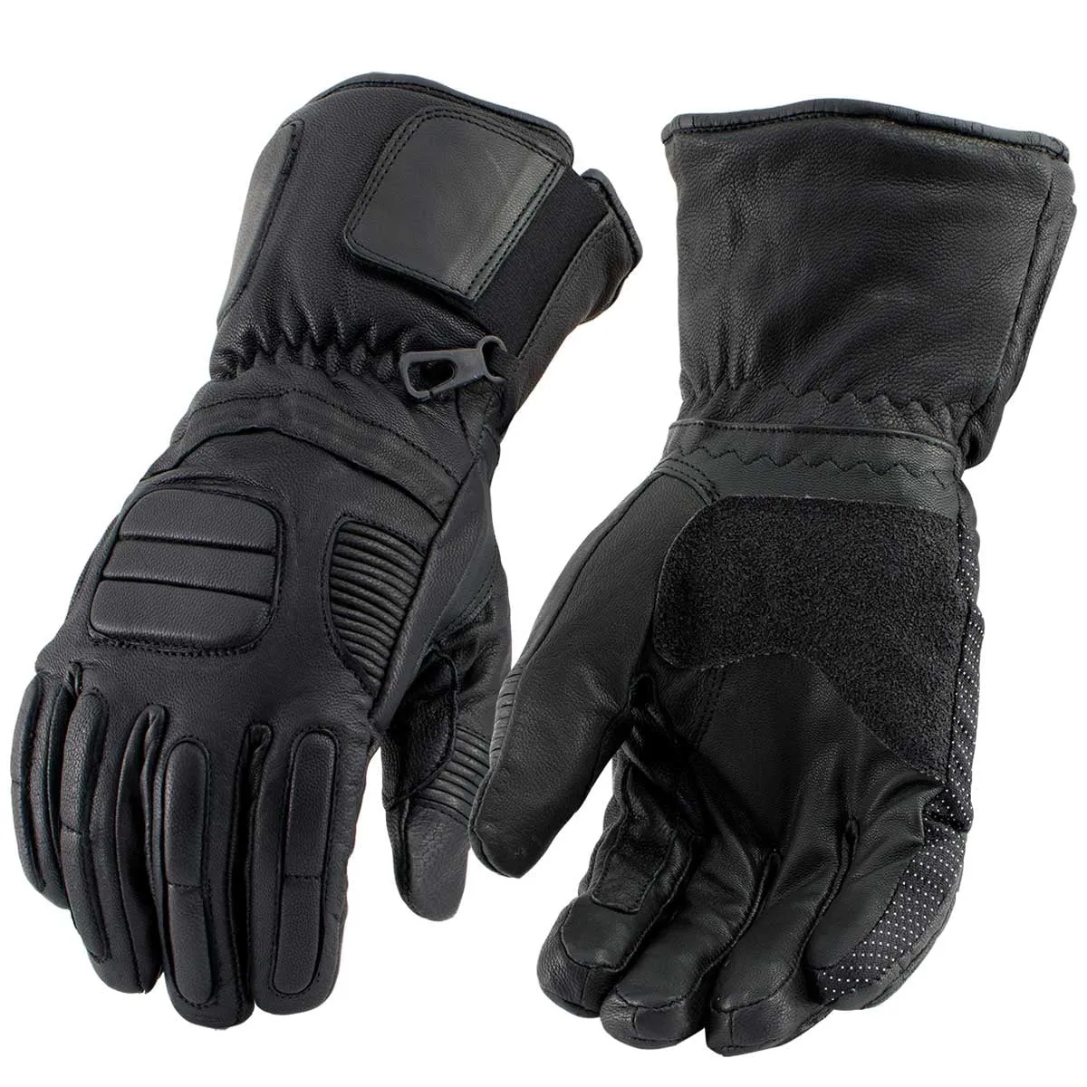 Milwaukee Leather SH752 Men's Black Breathable ‘Gauntlet’ Leather