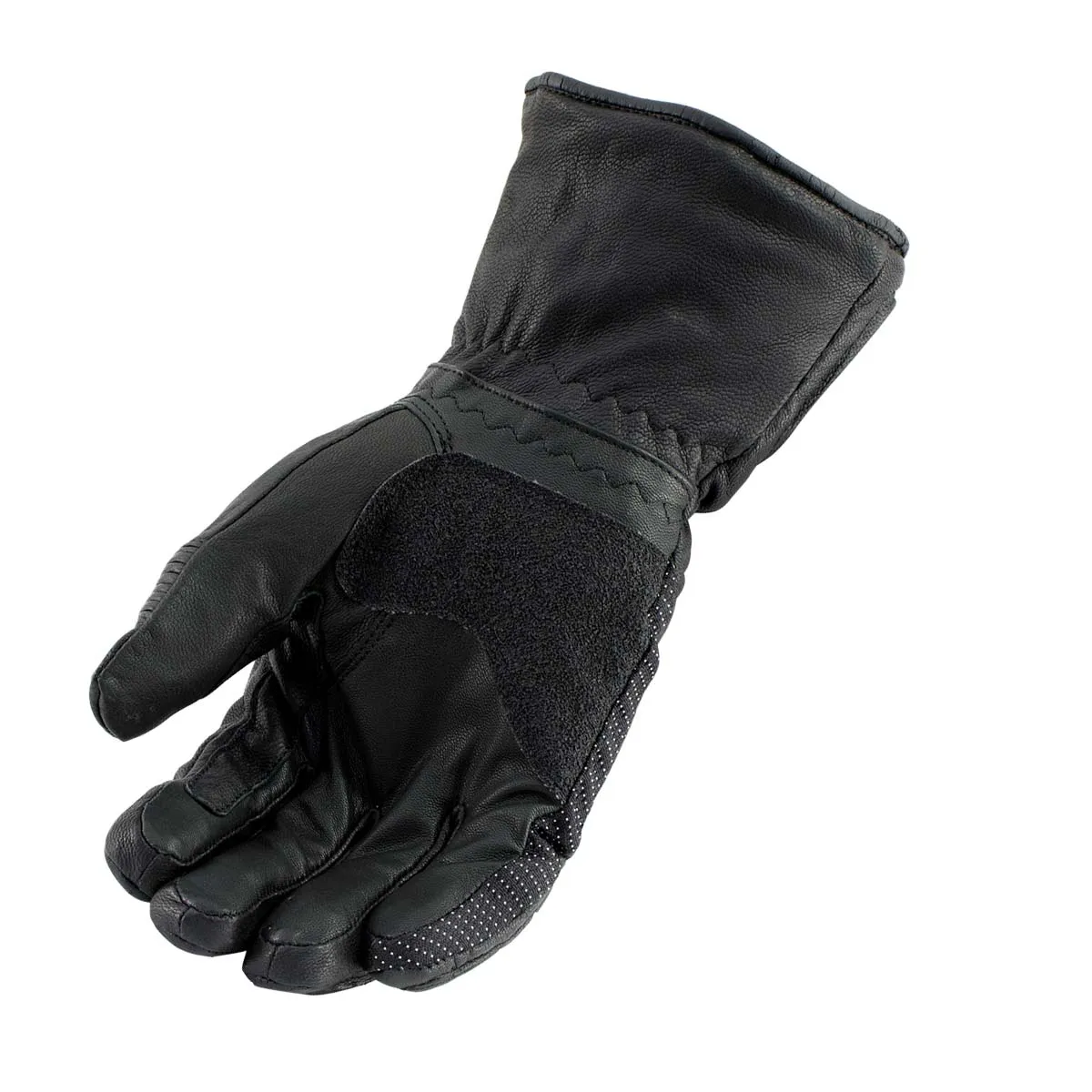 Milwaukee Leather SH752 Men's Black Breathable ‘Gauntlet’ Leather