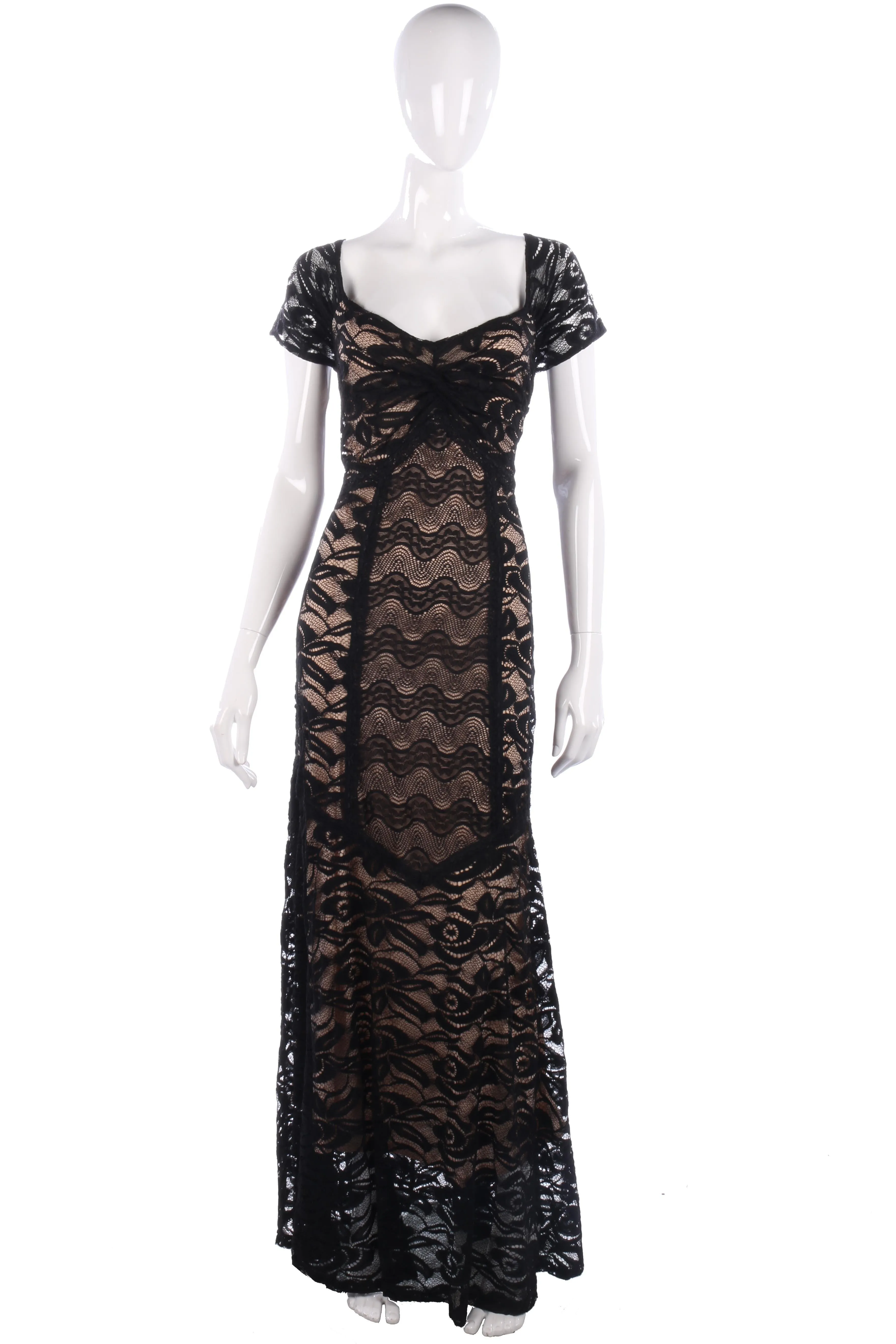 Miusol black lace evening dress size XL