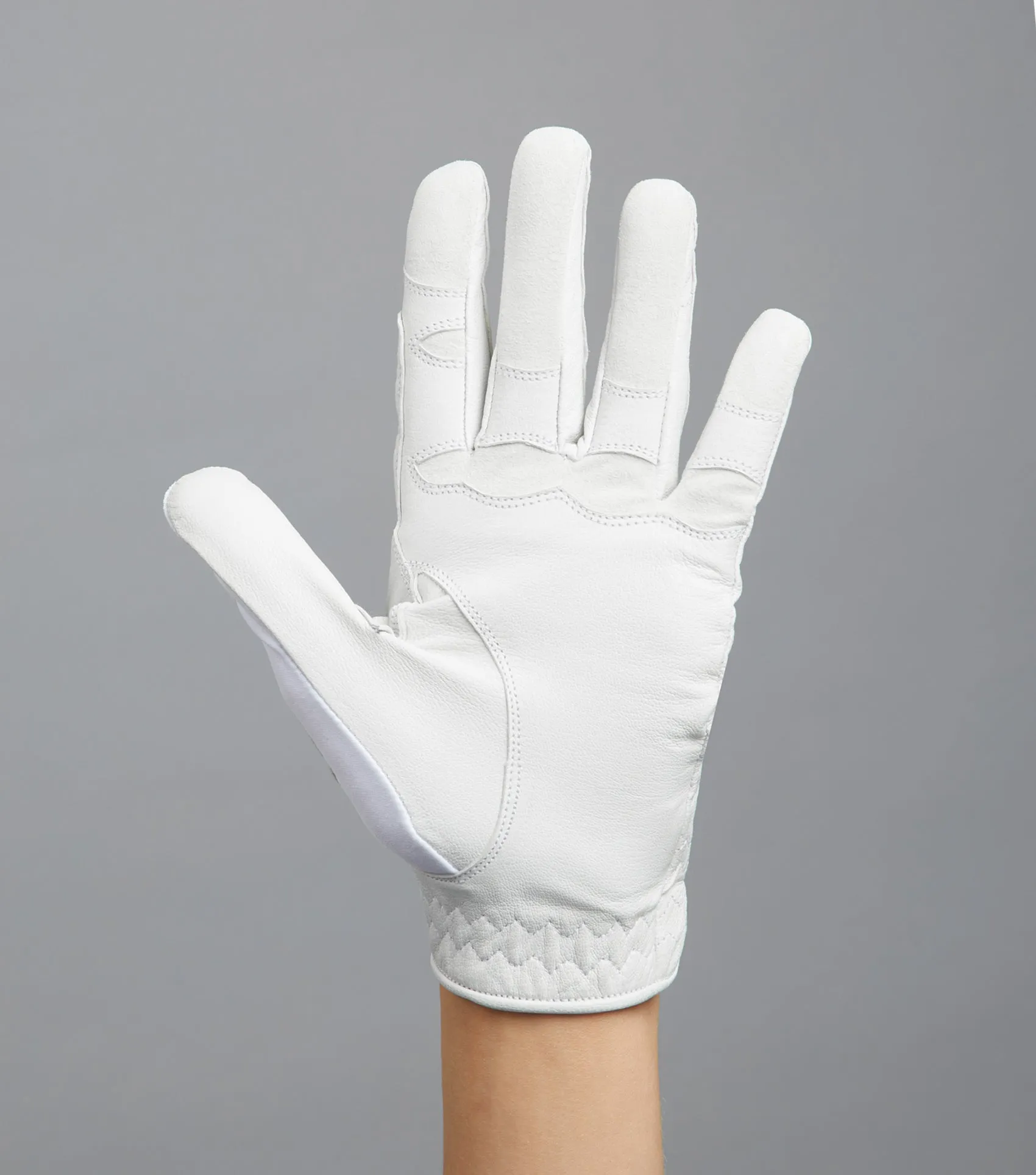 Mizar Ladies Leather Competition Riding Gloves White