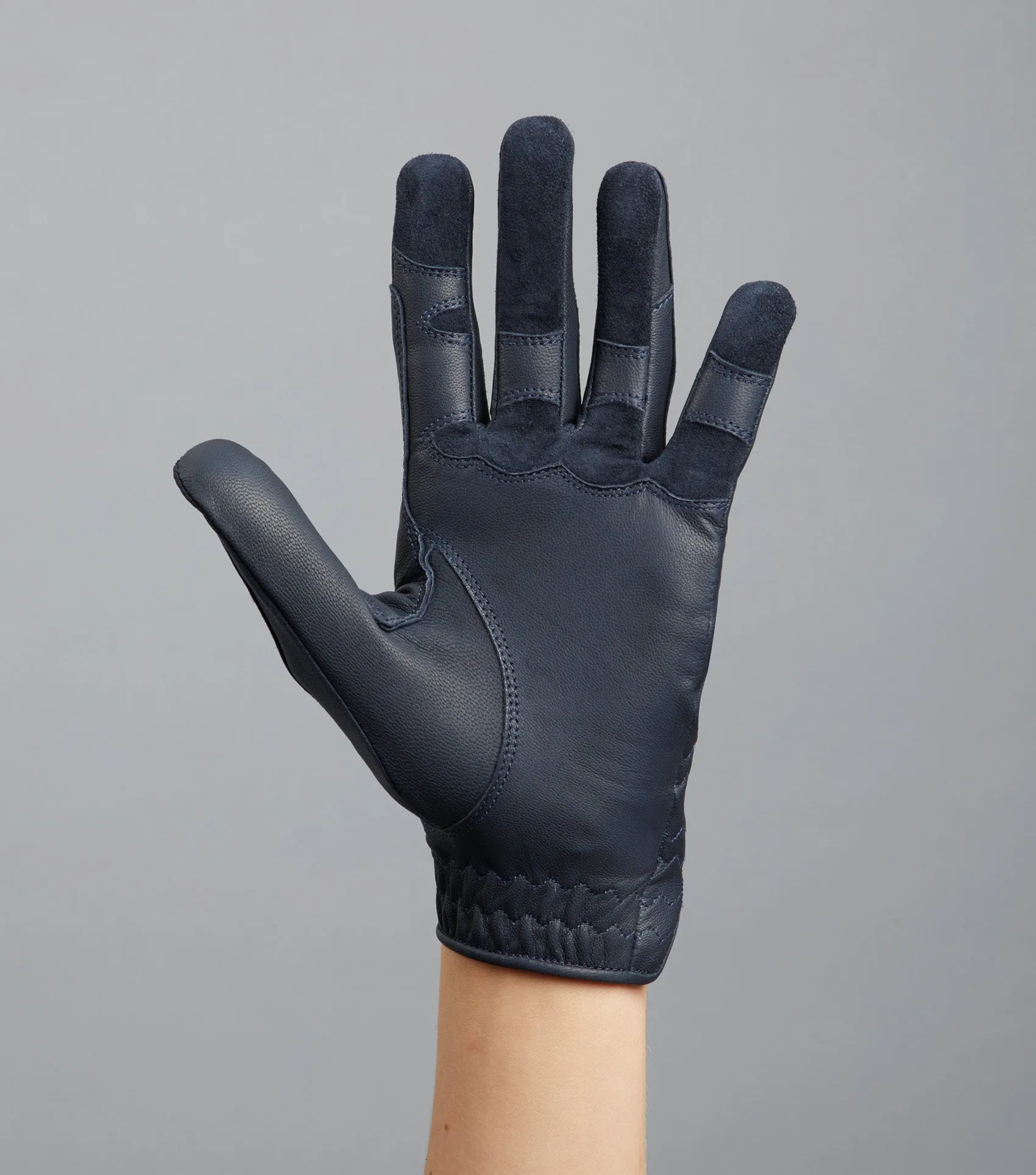 Mizar Ladies Leather Riding Gloves Navy