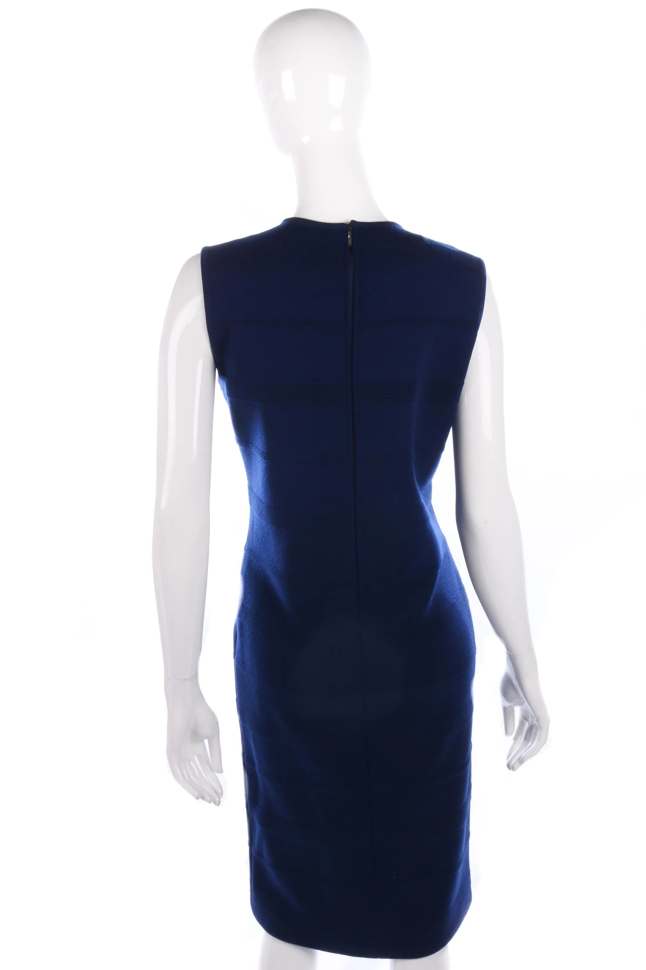 Navy pure wool shift dress size M