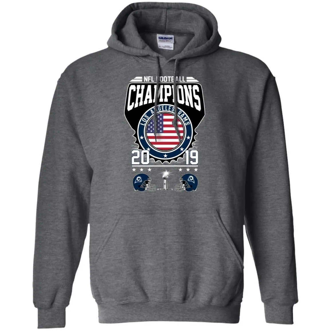 Nfl – Football Champions Los Angeles Rams Super Bowl 2019 Pullover Hoodie Sweatshirt