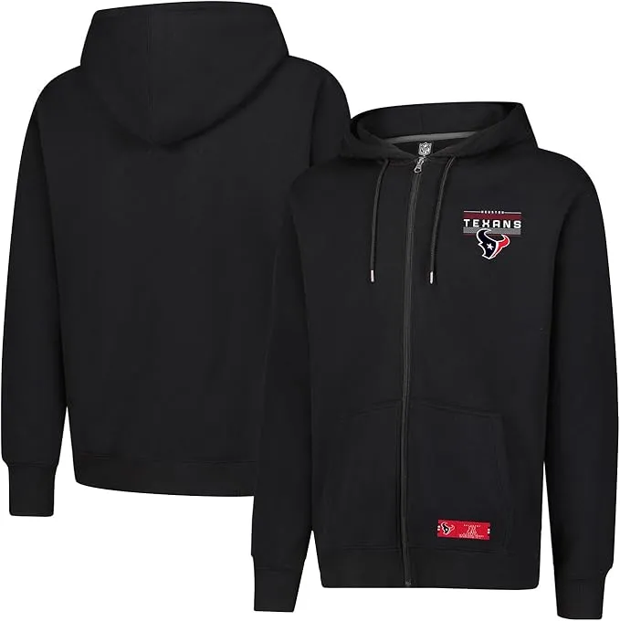 NFL Houston Texans Mens Standard Sherpa Full Zip Cozy Fleece Hoodie Sweatshirt Jacket|Houston Texans