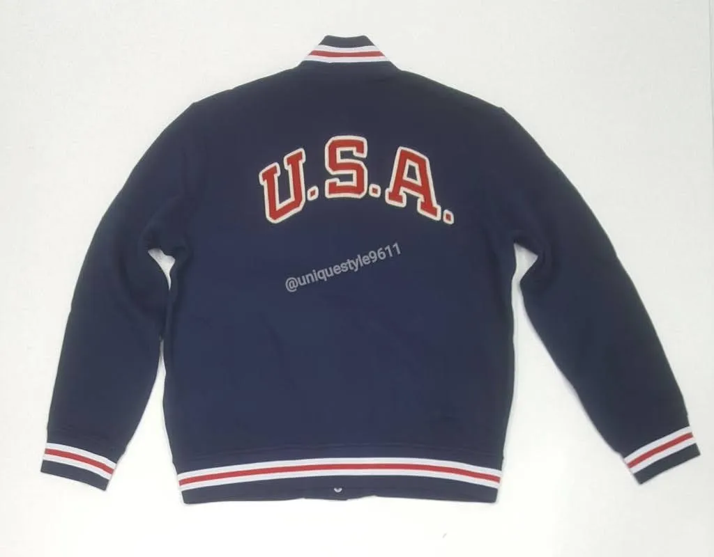 Nwt Polo Ralph Lauren K-Swiss USA Baseball Jacket