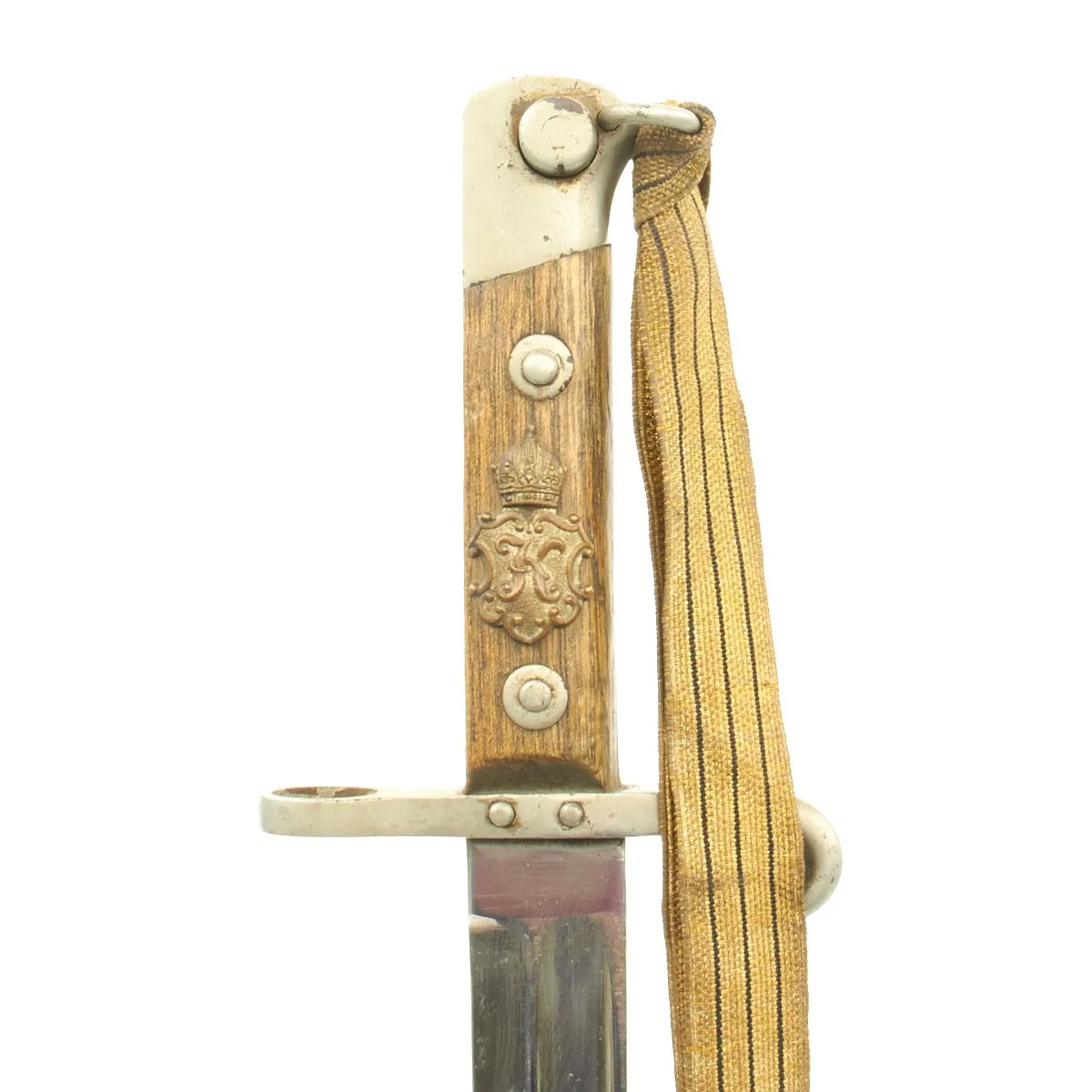 Original Austrian NCO's M1895 Mannlicher Parade Bayonet with Gilded Parade Frog and Portepee