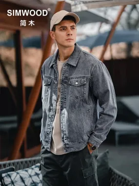 Oversize Denim Jackets Men - Washed Classical Denim Coats