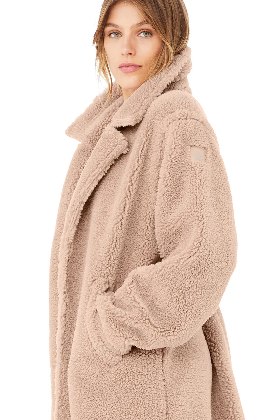 Oversized Sherpa Trench - Dusty Pink