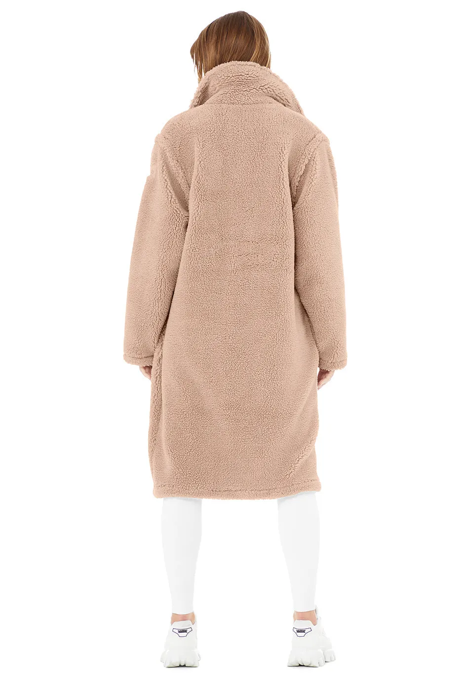 Oversized Sherpa Trench - Dusty Pink