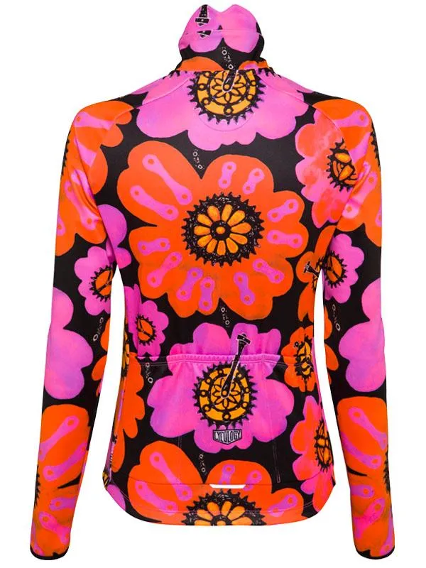 Pedal Flower Windproof Cycling Jacket　防風ウィンタージャケット