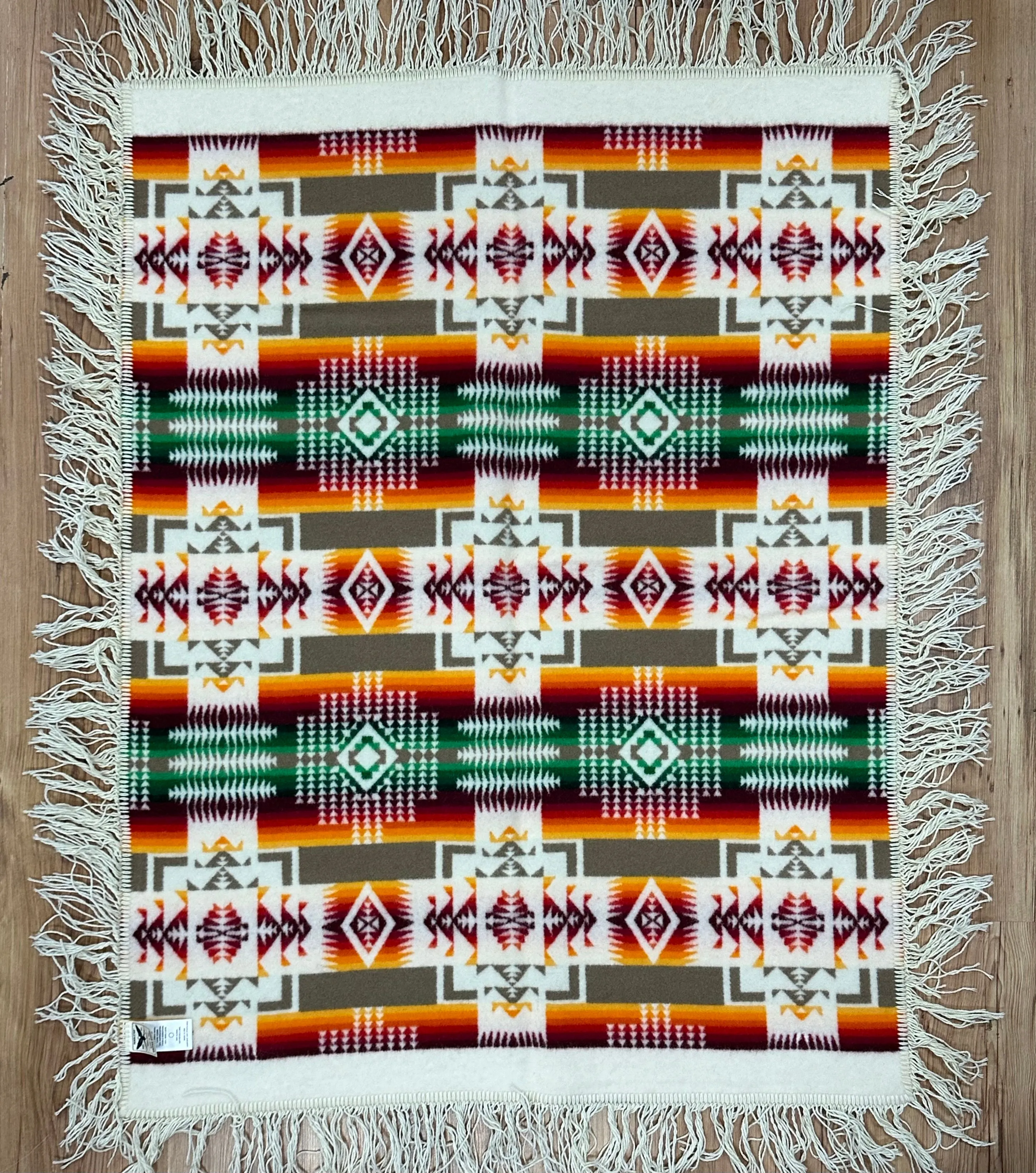 Pendleton® Chief Joseph Ivory Fringed Crib Shawl