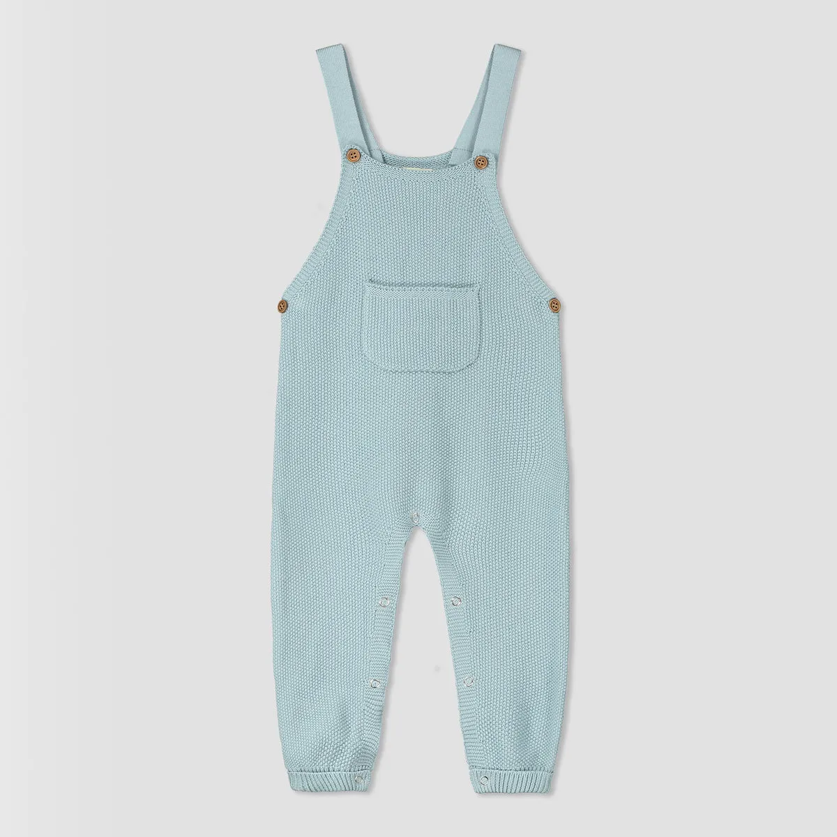 Perran overall in dusty blue knit