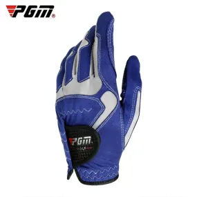 PGM Golf Left Hand Microfiber Cloth Anti-Slip Single Gloves for Men (Color:Blue Size:25)