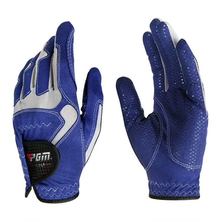 PGM Golf Left Hand Microfiber Cloth Anti-Slip Single Gloves for Men (Color:Blue Size:25)