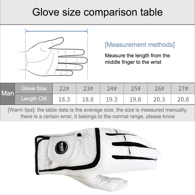 PGM Golf Sheepskin Breathable Non-slip Single Gloves for Men (Color:Right Hand Size:22)