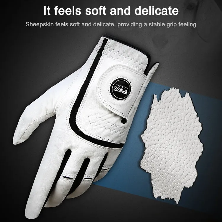 PGM Golf Sheepskin Breathable Non-slip Single Gloves for Men (Color:Right Hand Size:22)