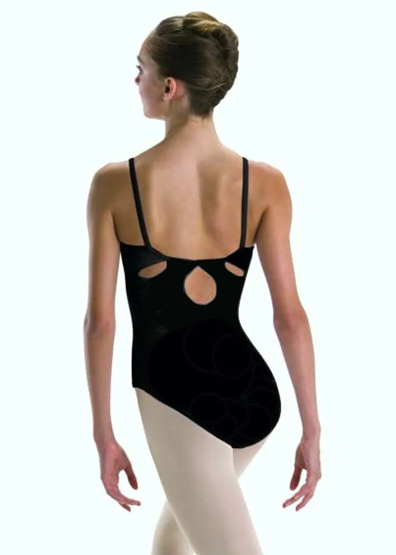 Pinch Front Tear Drop Back Silkskyn Camisole Leotard