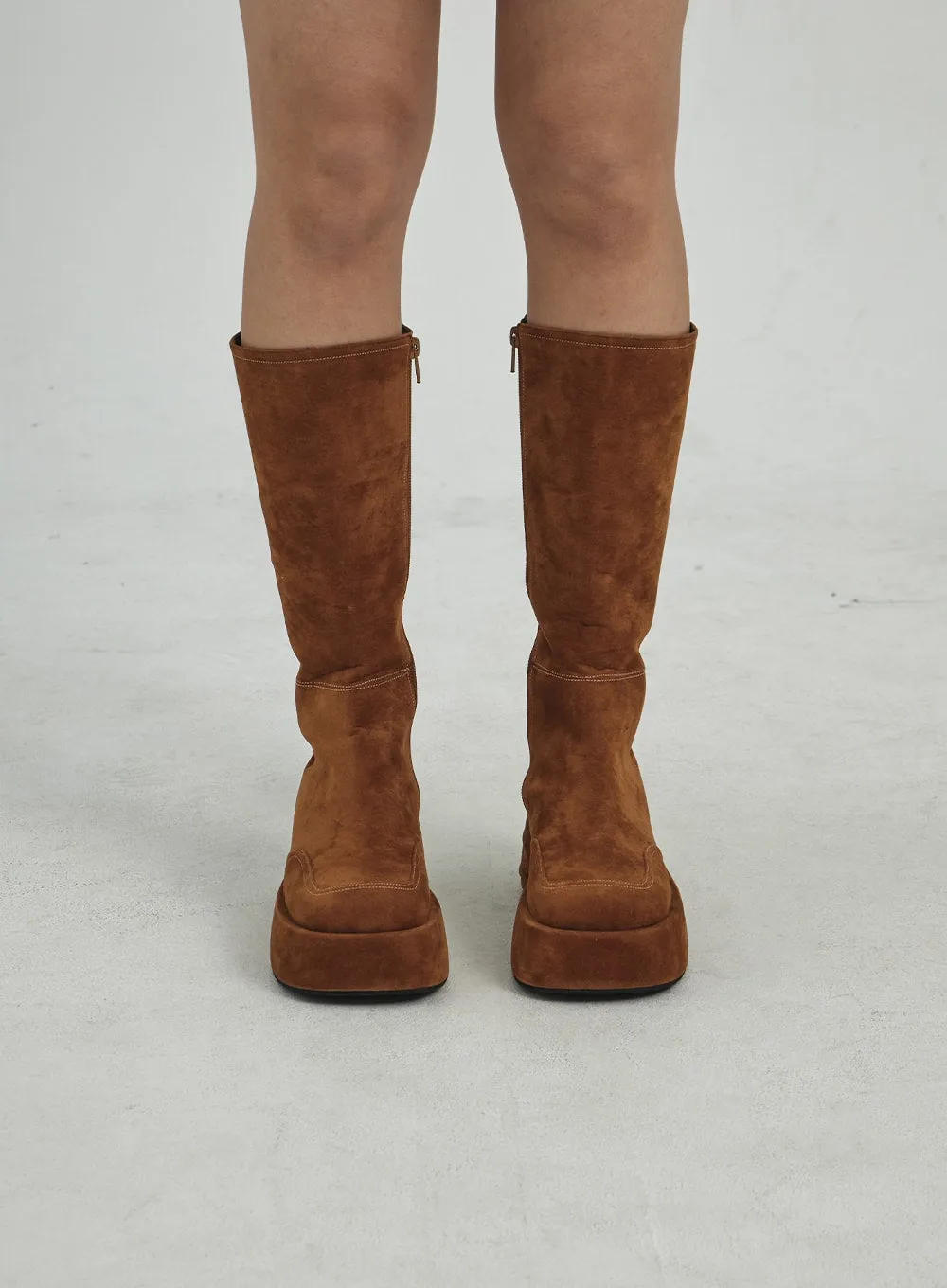 Platform Suede Knee High Boots CD08