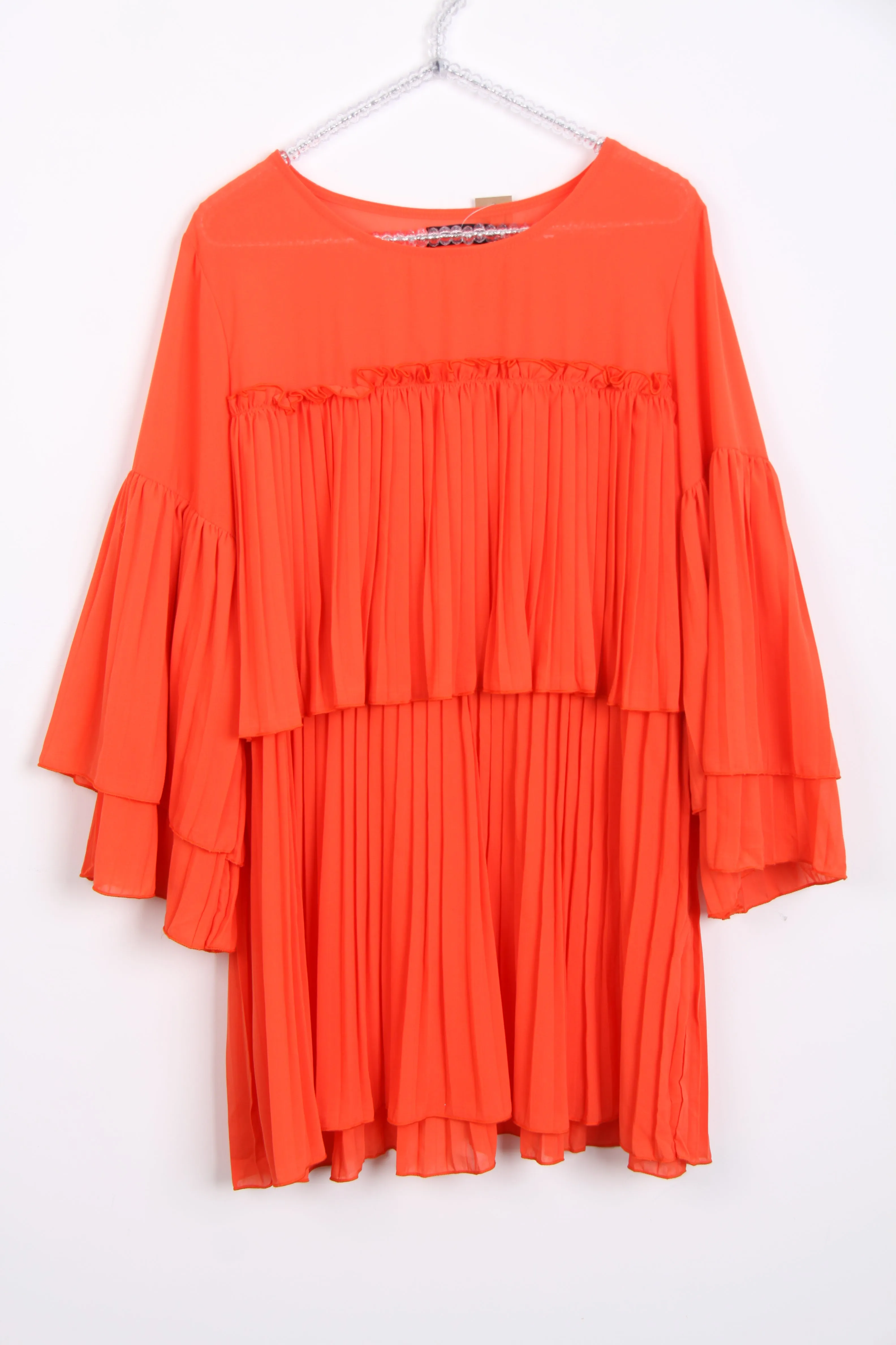 Pleated Smock Dress Top