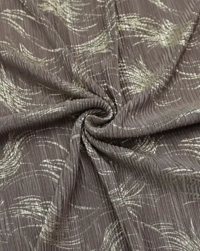 POLYESTER SATIN PLEATED FOIL PRINT FABRIC ( WIDTH 58 INCHES )