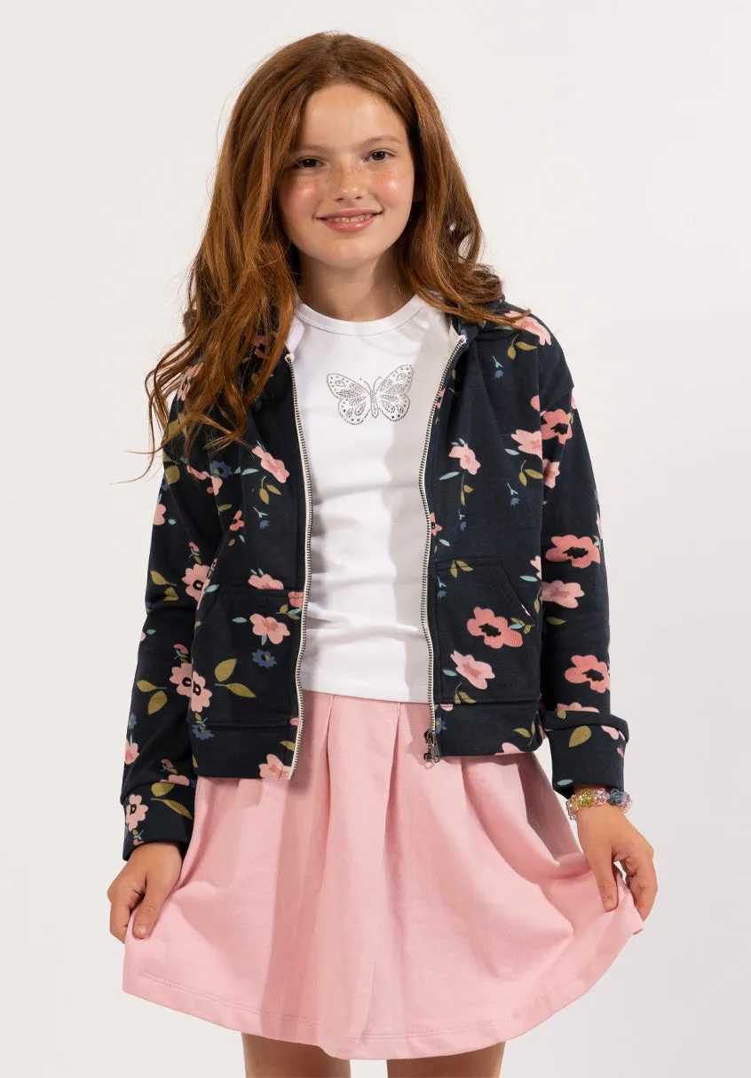 Poppy Floral Zip Cardigan