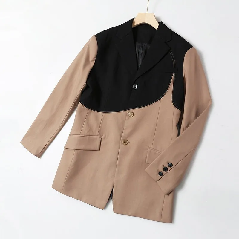 Pre Order:  Contrast Color Spliced Blazer