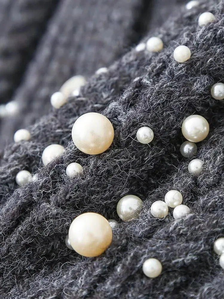 Pre Order:  Pearl Embellished Knitted Cardigan