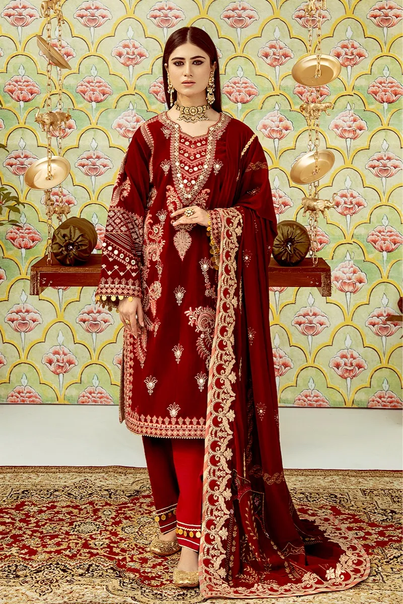 Qalamkar Luxury Velvet Collection – V-05