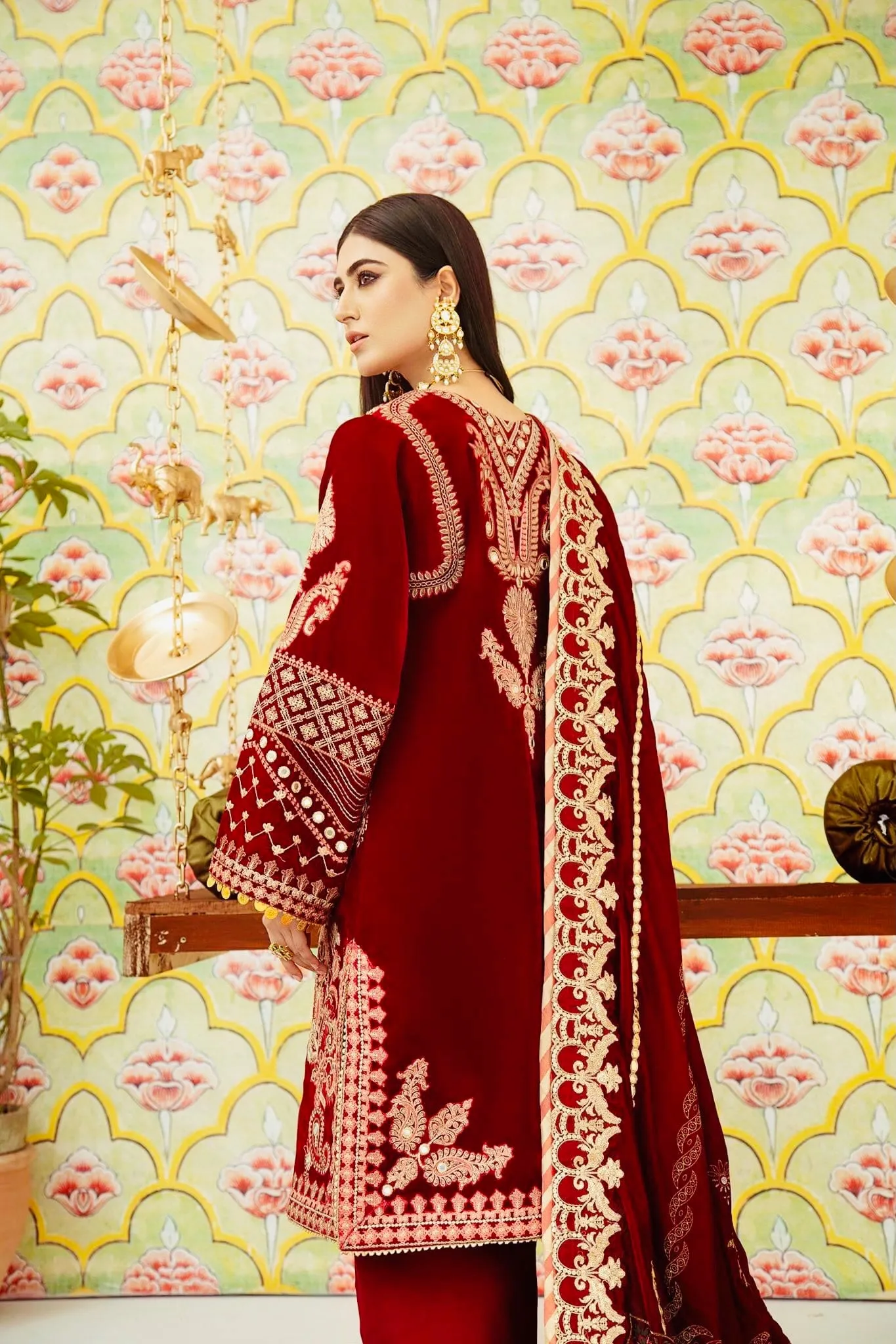 Qalamkar Luxury Velvet Collection – V-05