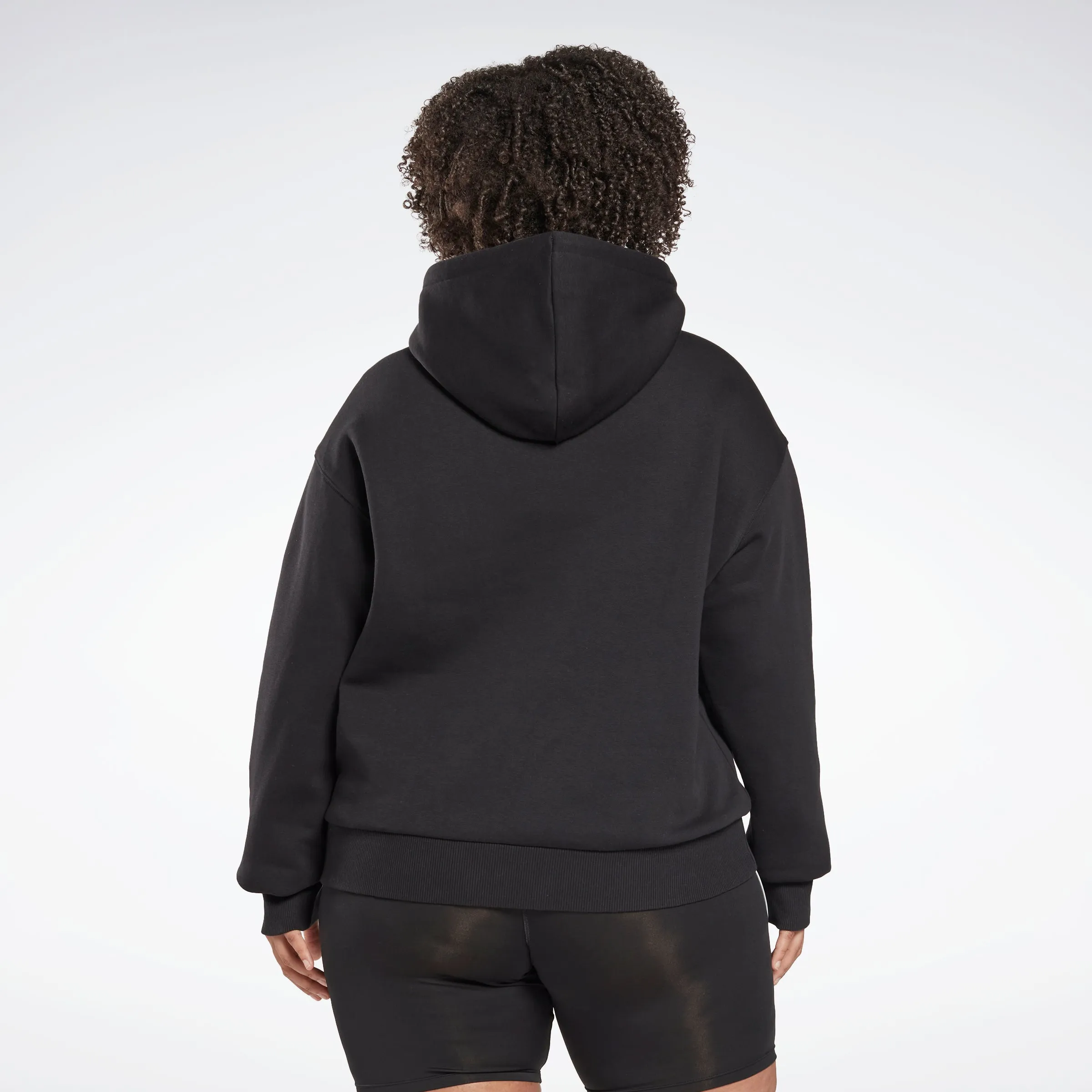 Reebok Apparel Women Reebok Identity Logo Fleece Hoodie (Plus Size) Black