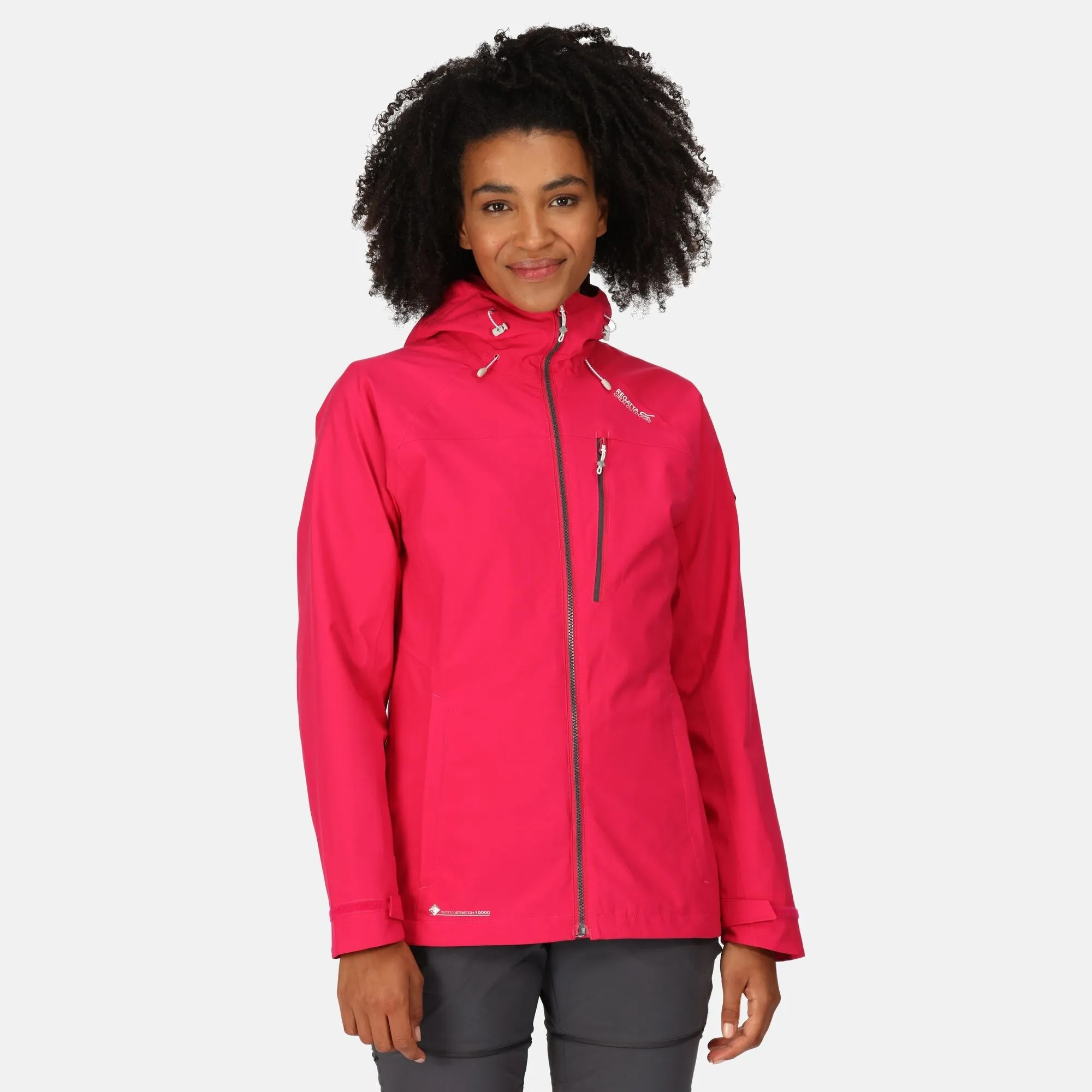 Regatta Womens Britedale Waterproof Breathable Jacket - LED Torch On Hood