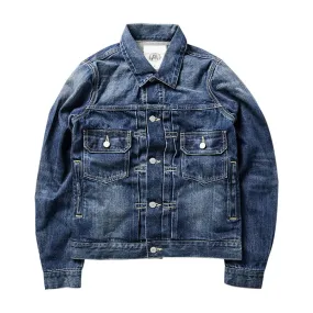 Reproduction Vv 101 Denim Jacket - Damaged Selvedge Jean - Washed Blue