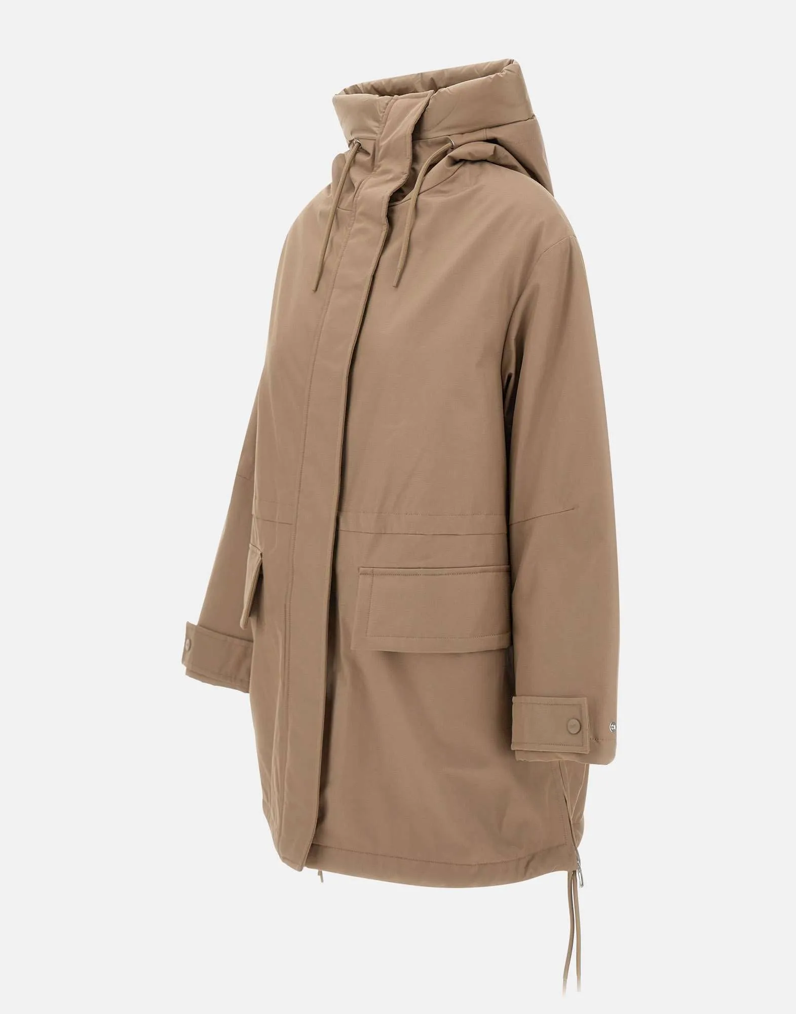 Reversible Camel Quilted Parka