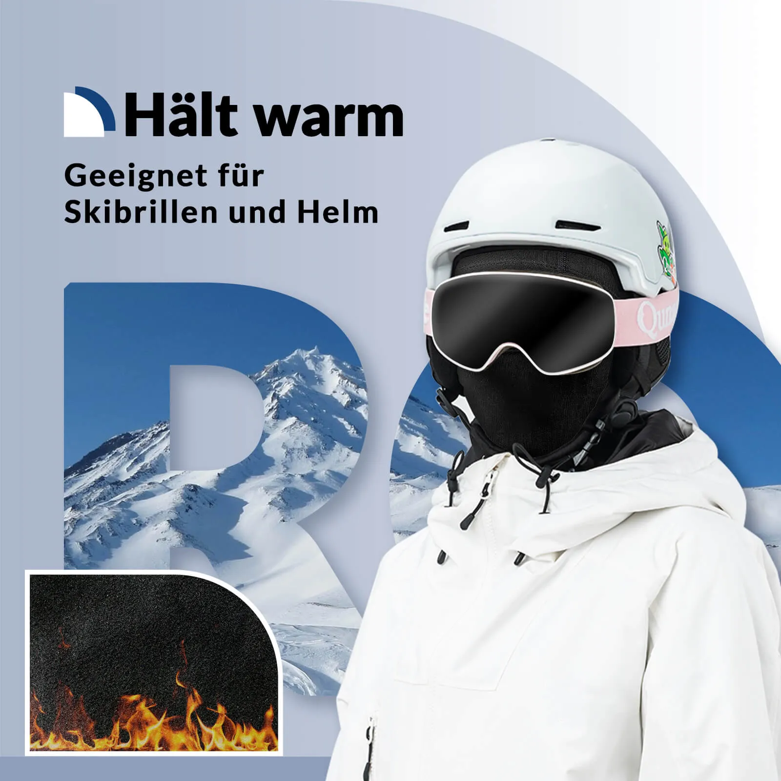 ROCKBROS Kinder Winter Sturmhaube Balaclava Warm Skimaske für Mädchen/Jungen