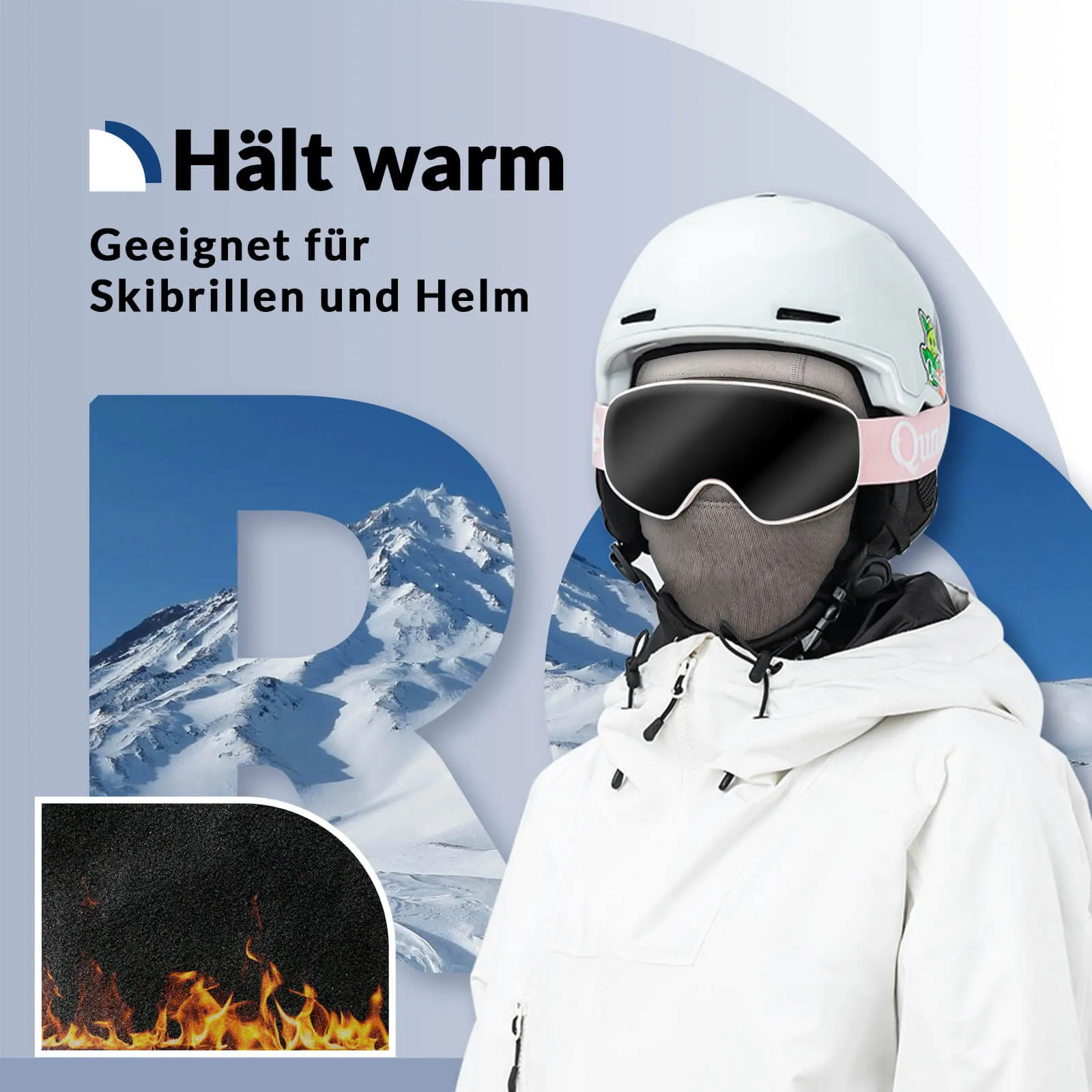 ROCKBROS Kinder Winter Sturmhaube Balaclava Warm Skimaske für Mädchen/Jungen