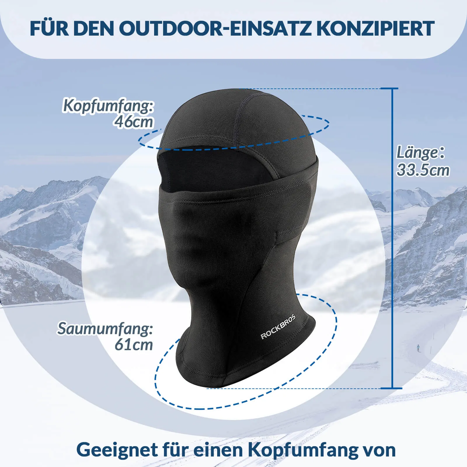 ROCKBROS Kinder Winter Sturmhaube Balaclava Warm Skimaske für Mädchen/Jungen