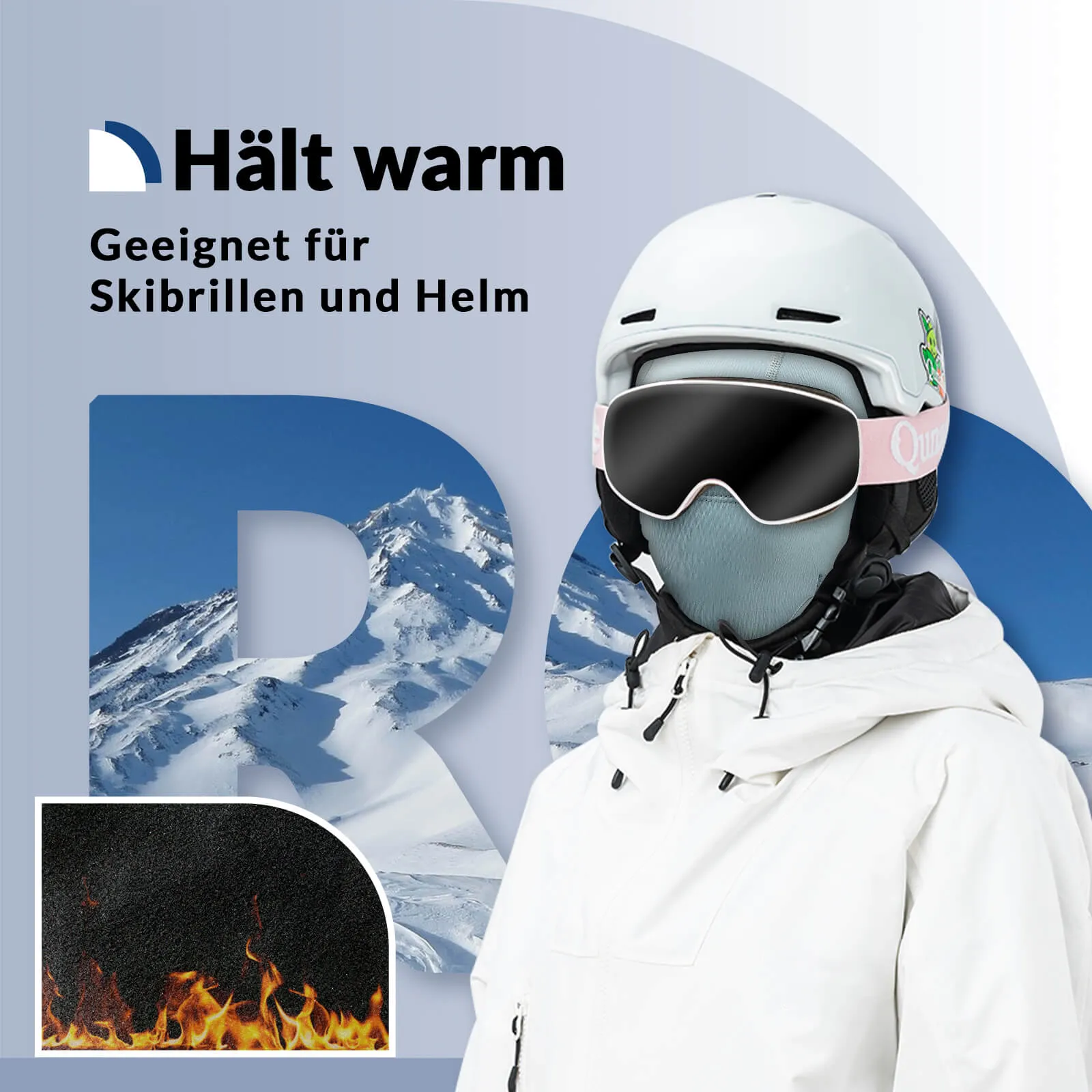 ROCKBROS Kinder Winter Sturmhaube Balaclava Warm Skimaske für Mädchen/Jungen