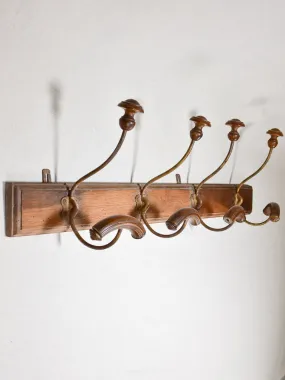 Salvaged antique French coat rack 39½"