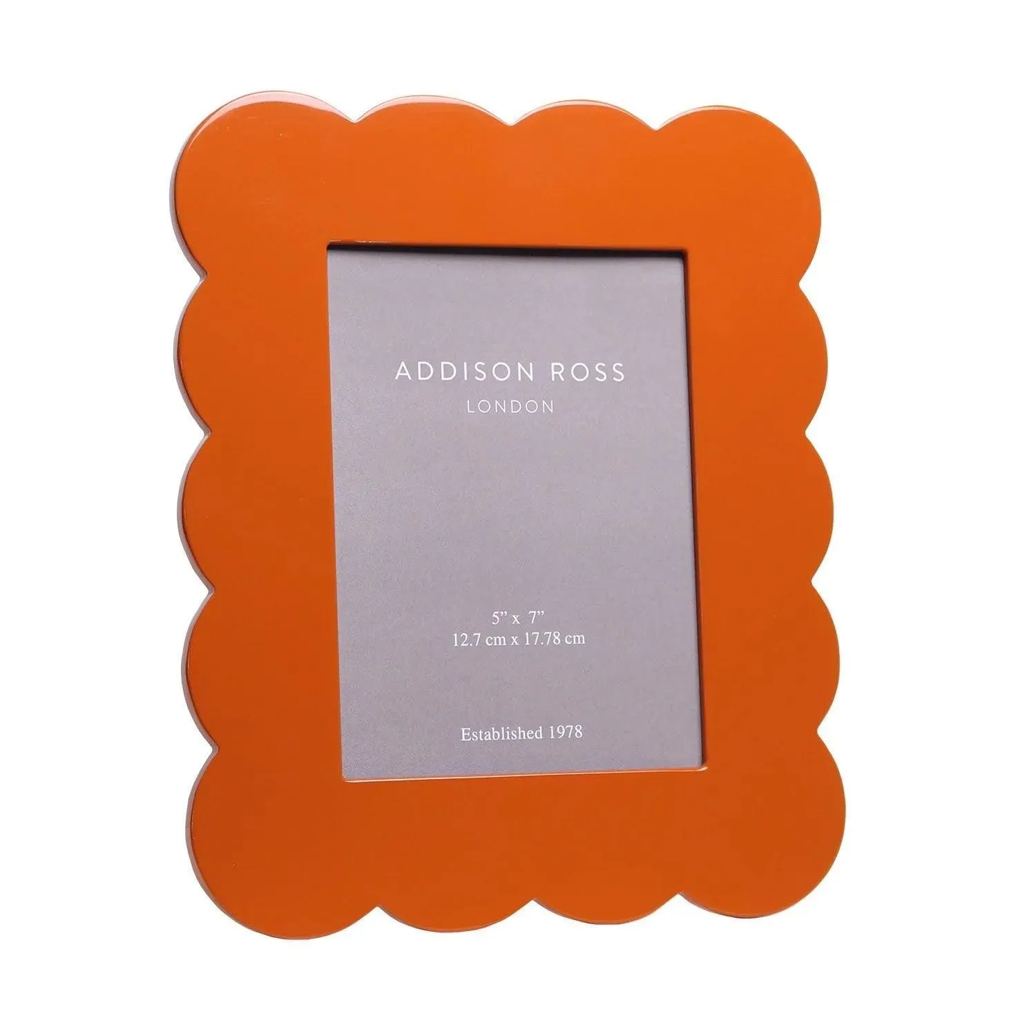 Scalloped Lacquer Photo Frame | Orange