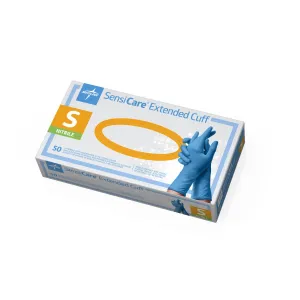 SensiCare Extended Cuff Nitrile Exam Gloves, Small (case of 500)