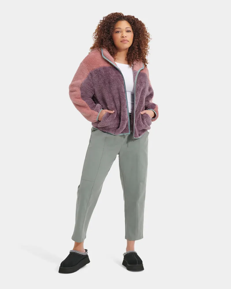 Sheila Sherpa Full Zip in Clay Pink/Smoky Mauve by UGG