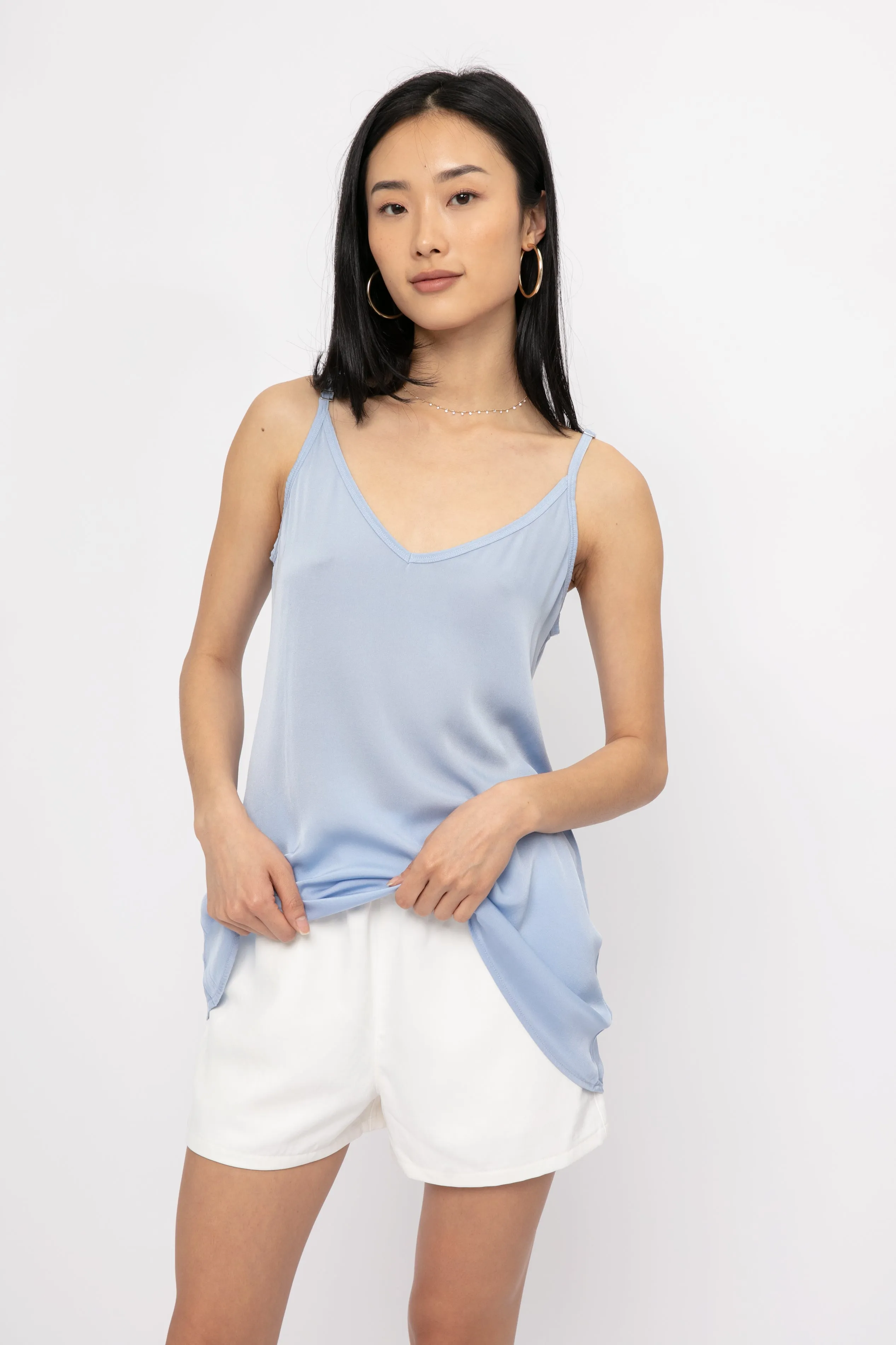 Silk Camisole in Ciel Blue