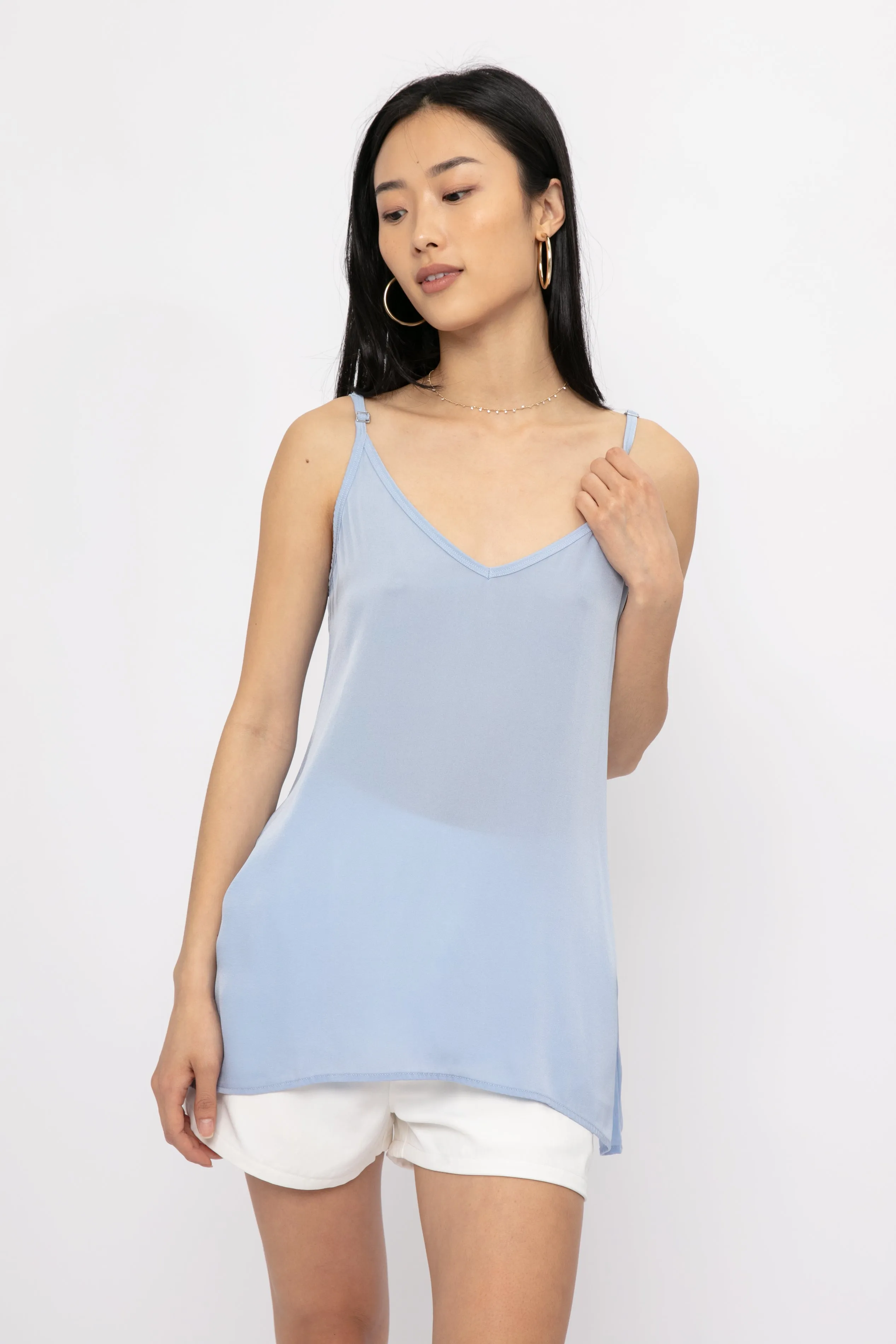 Silk Camisole in Ciel Blue