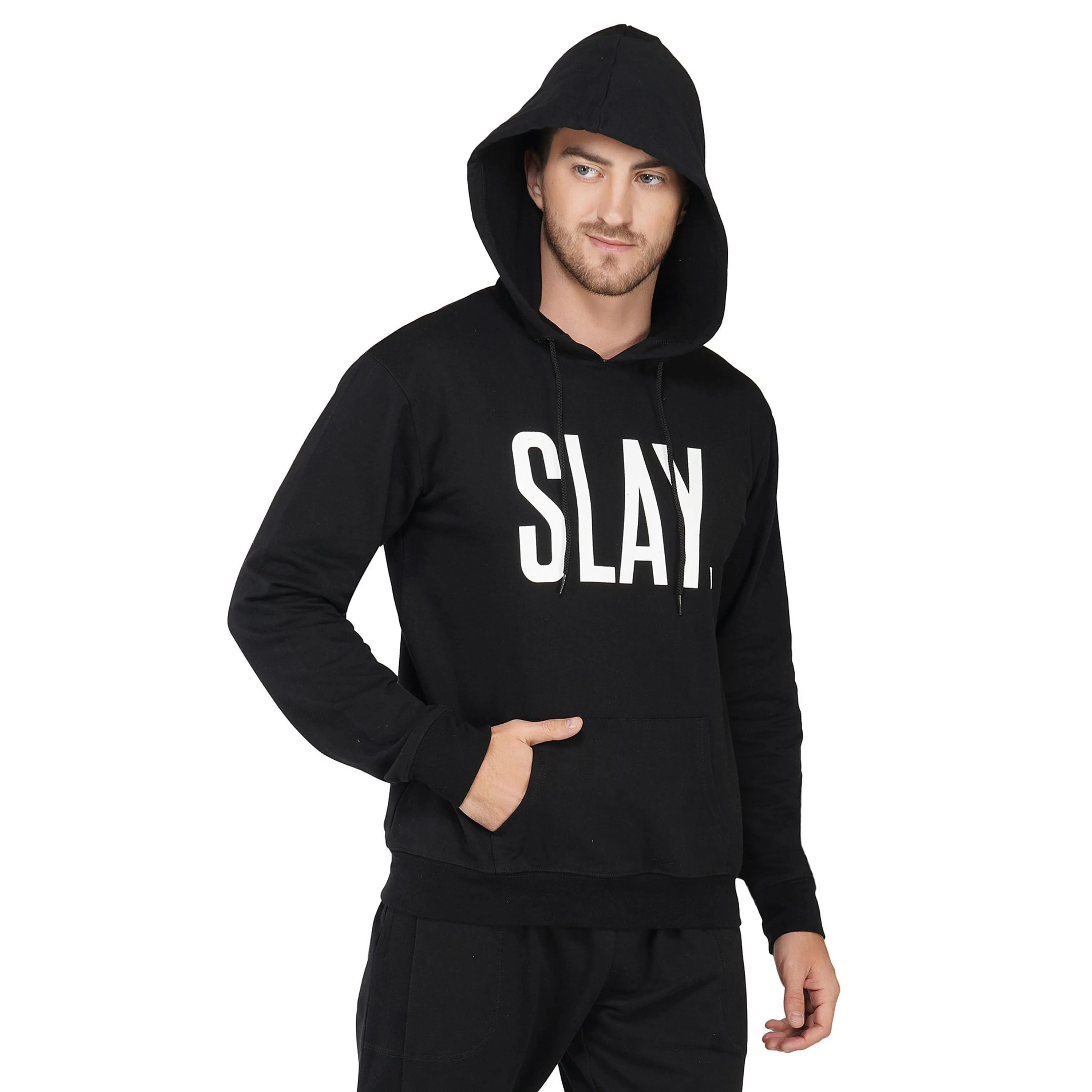 SLAY. Men's Printed Hoodie with Kangaroo Pocket