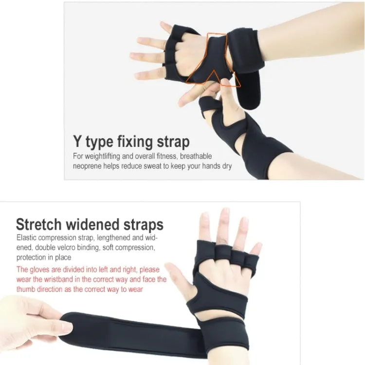 Sports Riding Gloves Silicone pull-up Exercise Gloves, Size:L(Reinforced Black)