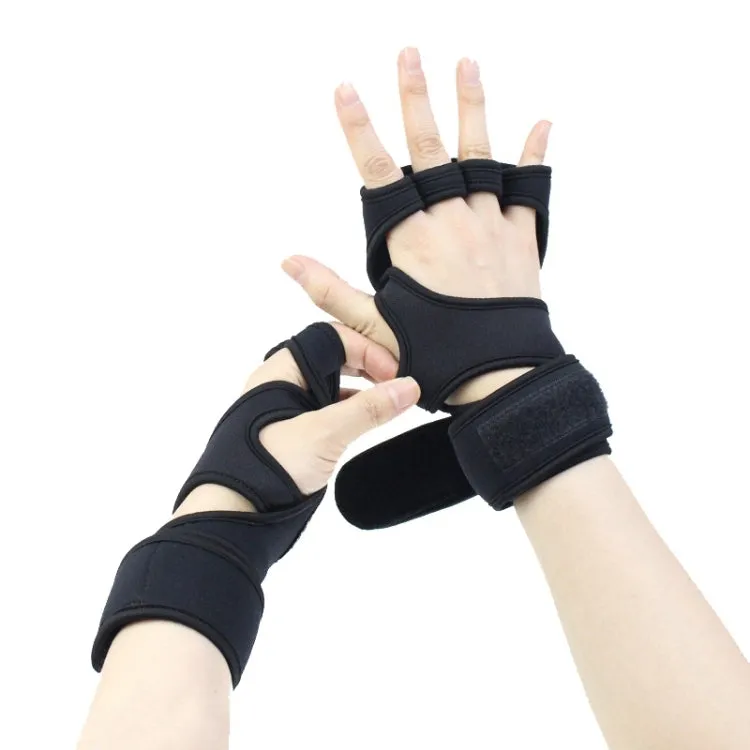 Sports Riding Gloves Silicone pull-up Exercise Gloves, Size:L(Reinforced Black)