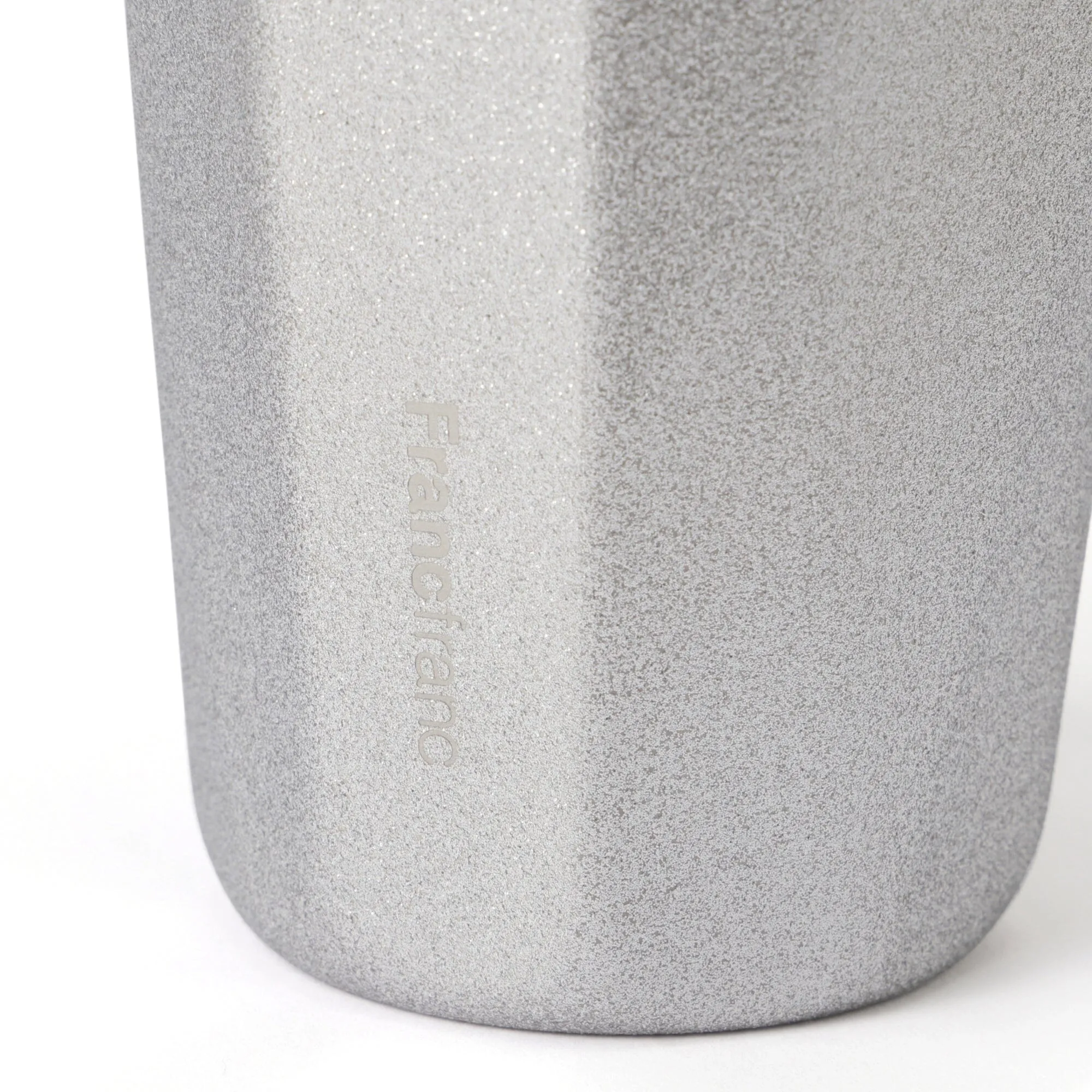 Stainless Steel Tumbler With Straw 500Ml Glitter Silver