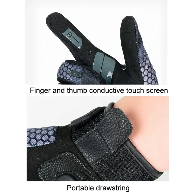 SULAITE Motorcycle Anti-fall Touch Screen Breathable Mesh Cycling Gloves, Size: XL(Black)