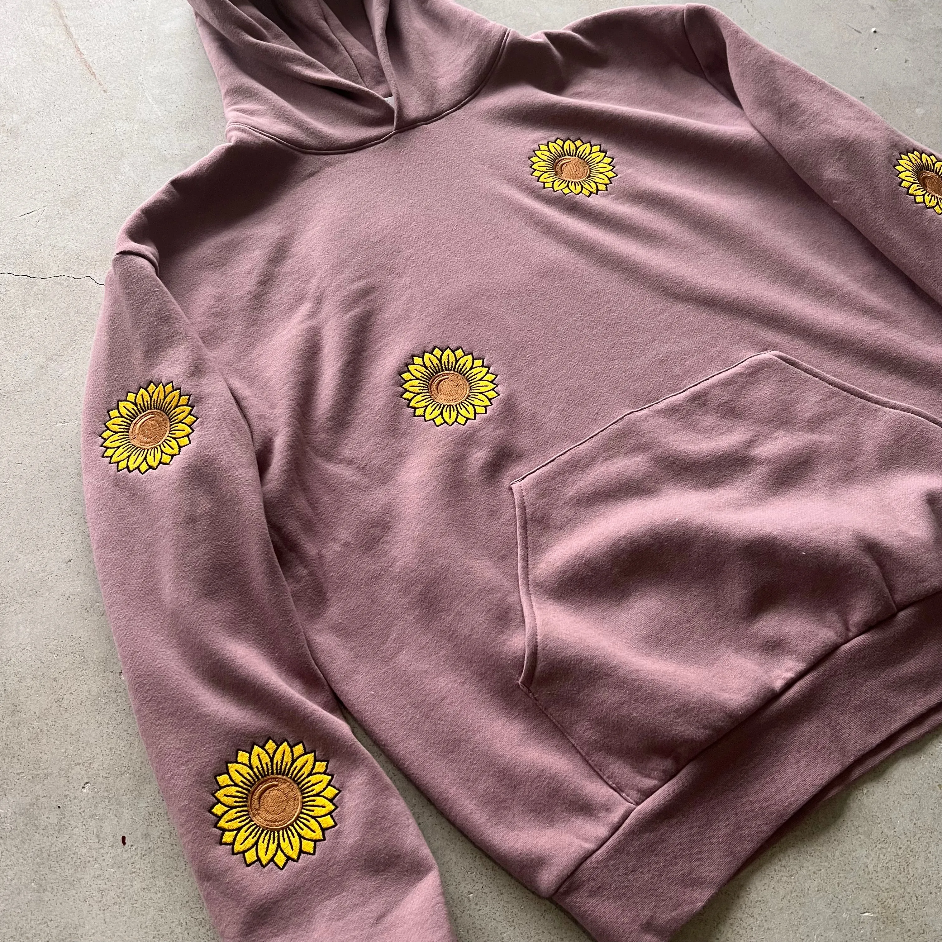 Sunflower embroidered Hoodie