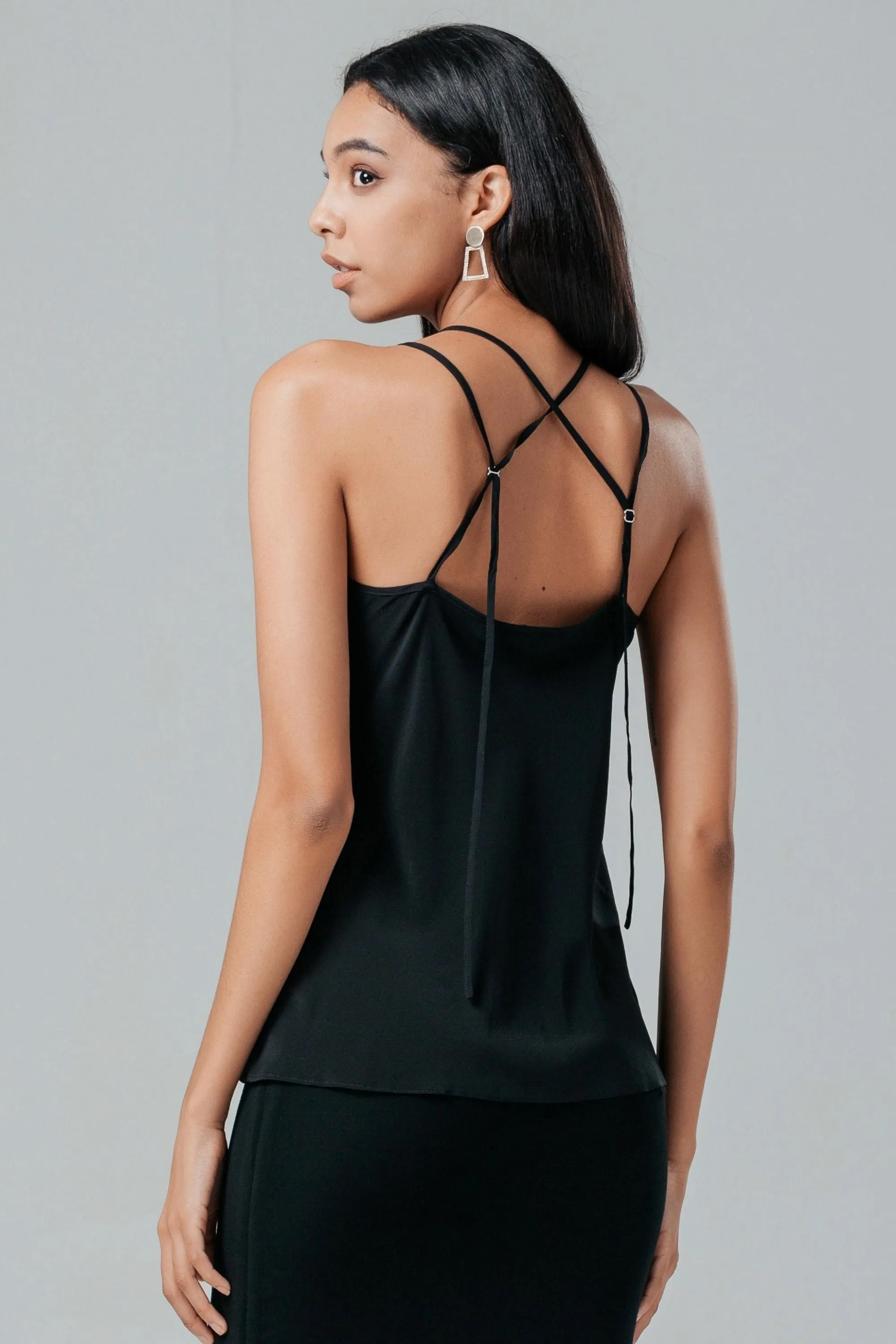 Vela Silk Camisole Black